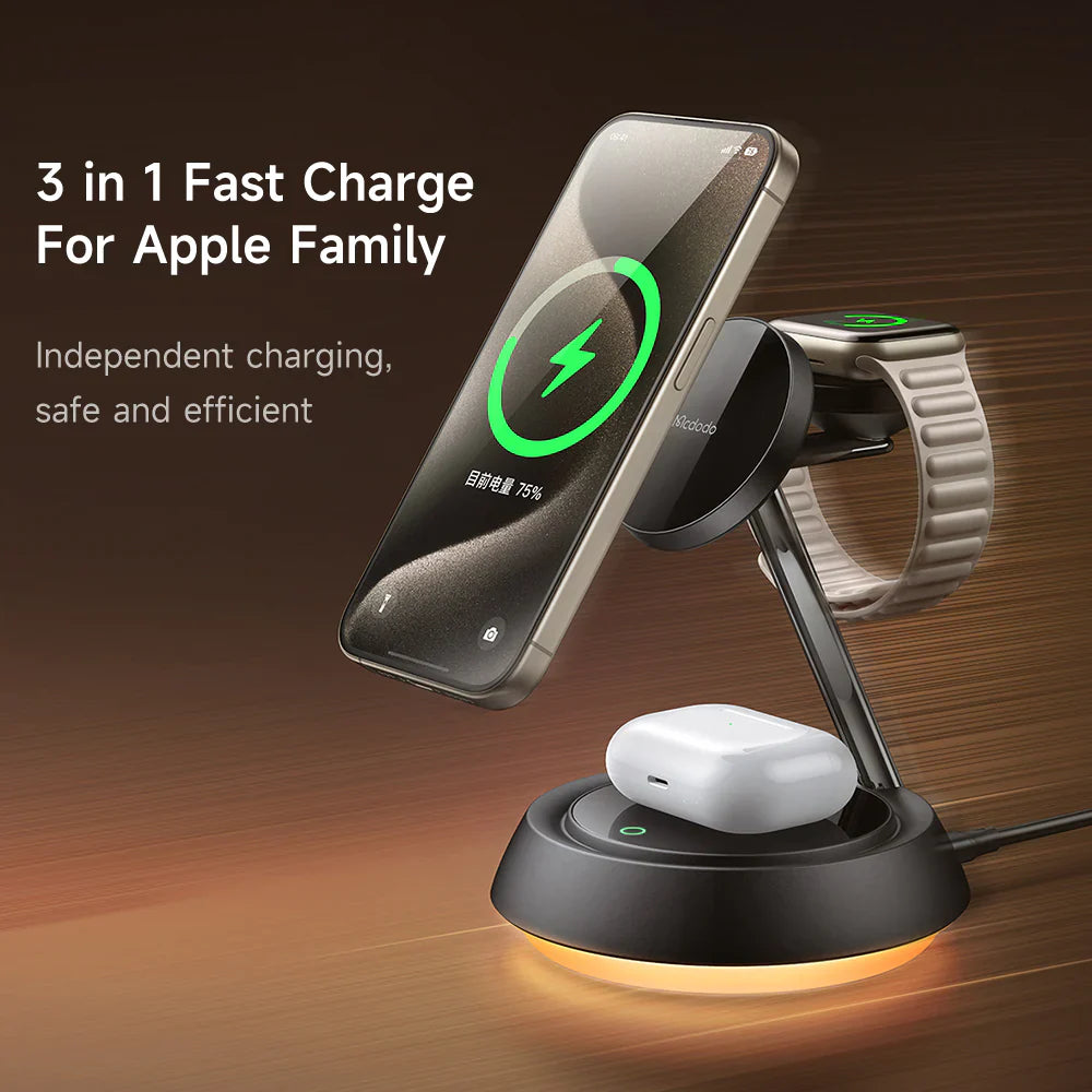 McDodo 3 in 1 15W Magnetic Wireless Charging Station McDodo 3 in 1 15W Magnetic Wireless Charging Station